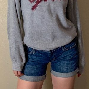 Cuffed Jean Shorts